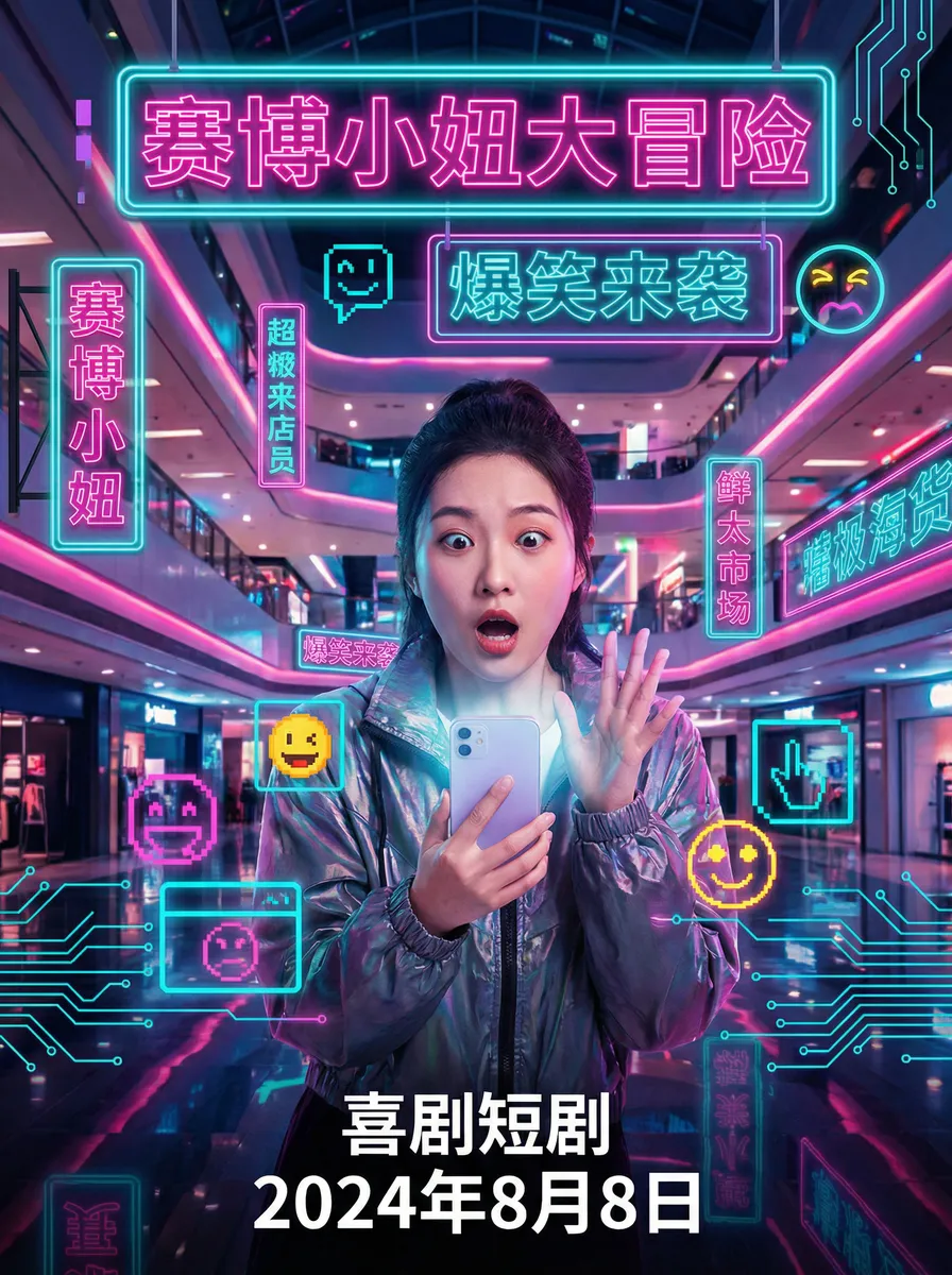 外遇的好日子下载 搞笑喜剧短剧 - 赛博小妞大冒险海报